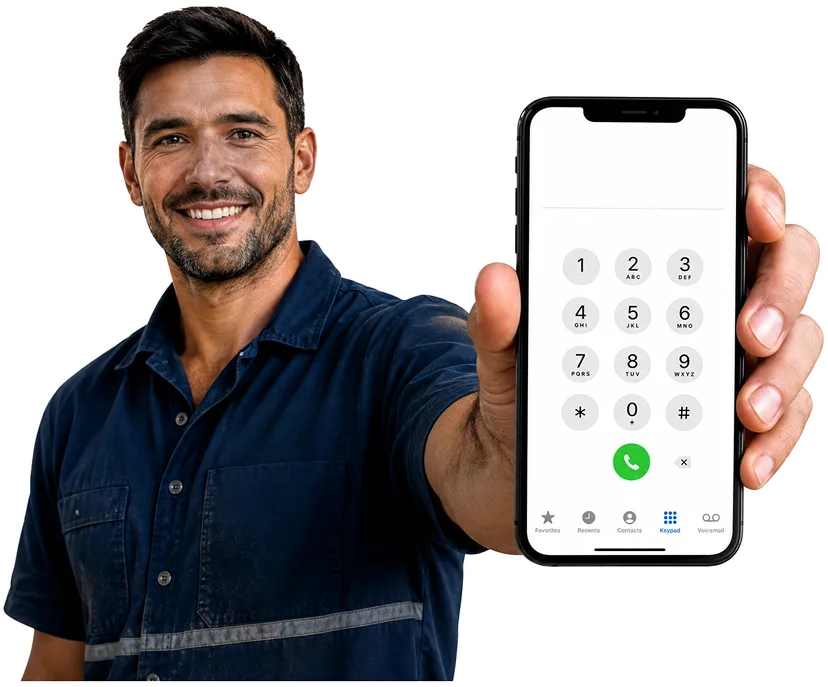 Plumber answering a Lane Cove enquiry by phone