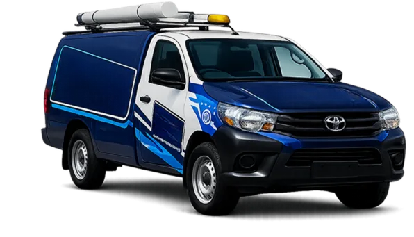 Our drain service van out on a Lane Cove job