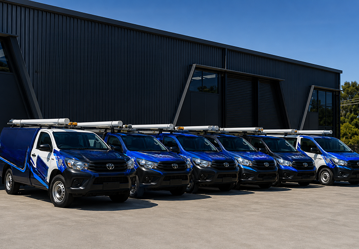Fleet of Lane Cove Blocked Drains plumbing vans